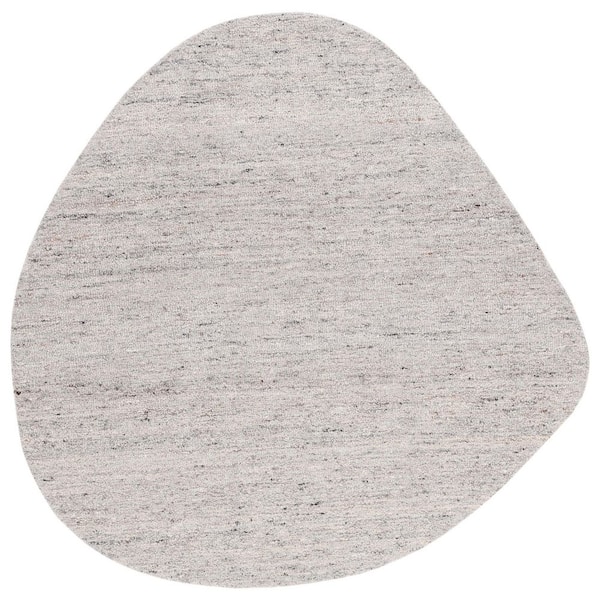 Novelty 6 ft. x 6 ft. Gray/Black Abstract Distressed Specialty Area Rug