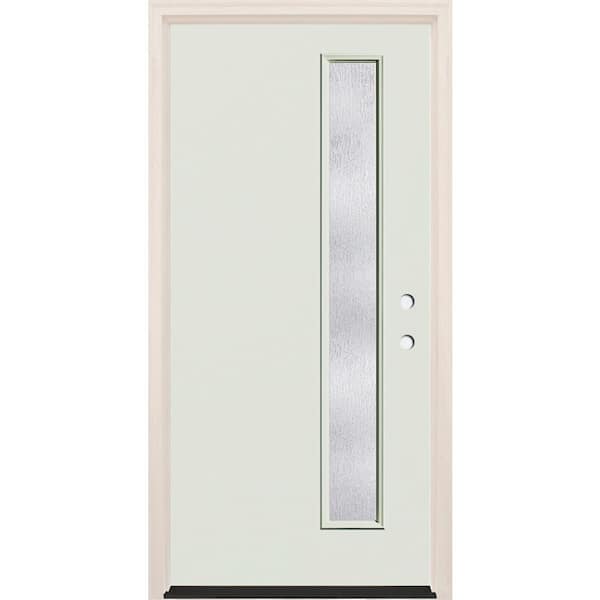 Builders Choice 36 In. X 80 In. Left-Hand/Inswing 1-Lite Rain Glass ...