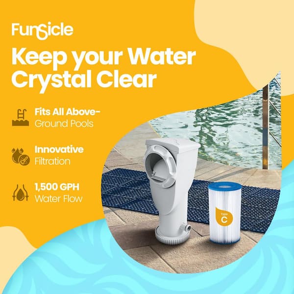 1500 Gallon SkimmerPlus 2-in-1 Filter Pump System for Above Ground Pool