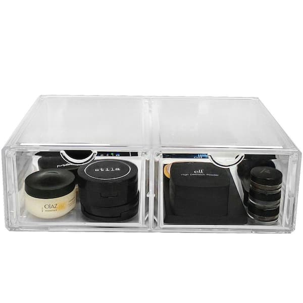 Unbranded Sorbus 8.75 in. x 4.25 in. Stackable 1-Cube Cosmetic Organizer in Acrylic