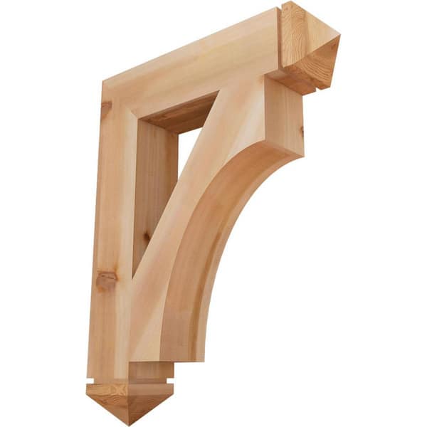 Ekena Millwork 5.5 in. x 36 in. x 28 in. Western Red Cedar Westlake Arts and Crafts Smooth Bracket