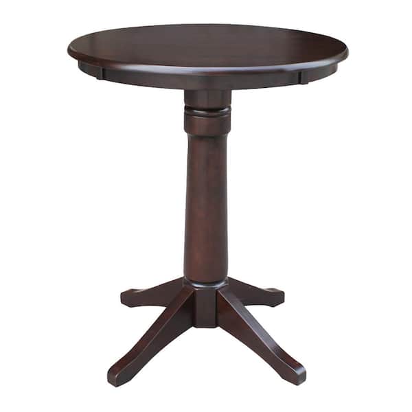 International Concepts Olivia Mocha 30 in. Rich Mocha Round 36 in. H Wood Table