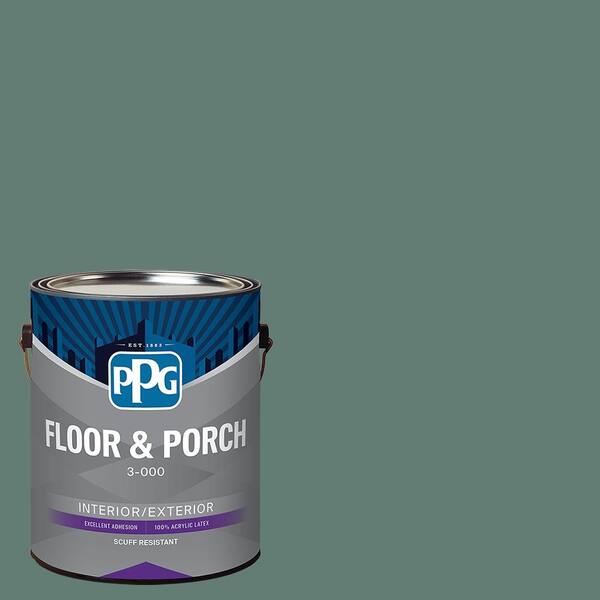PPG 1 gal. PPG1137-6 Salal Leaves Satin Interior/Exterior Floor and Porch Paint