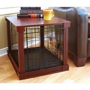 Dog Crate with Mahogany Cover - Small