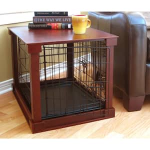 Dog Crate with Mahogany Cover - Large