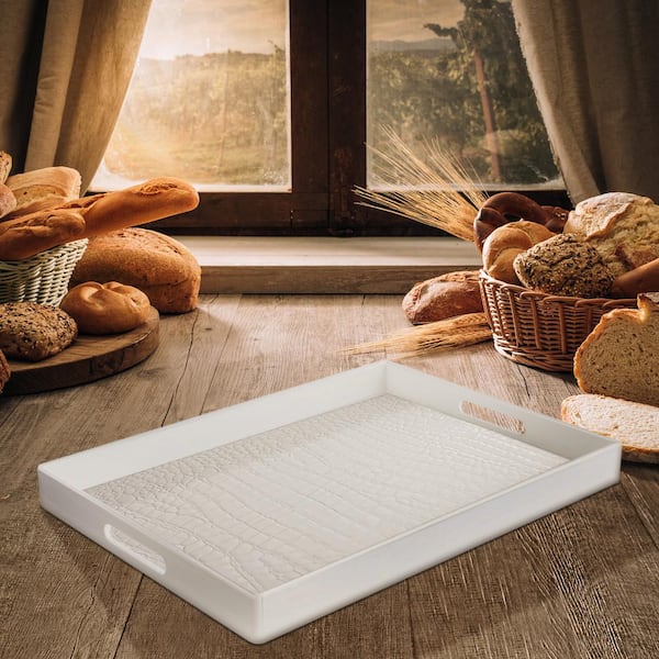White Polypropylene Rectangular Alligator Tray