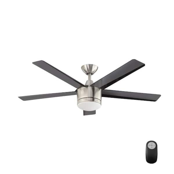 Home Decorators Collection Merwry 52 in. LED Indoor Brushed Nickel Ceiling Fan with Light Kit and Remote Control