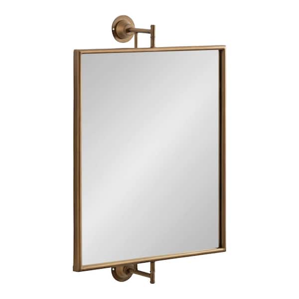 Kate and Laurel Darbridge 20.00 in. W x 30.25 in. H Gold Rectangle Traditional Framed Decorative Wall Mirror