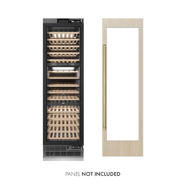 Autograph Edition 24 in. 100 Bottle Column Wine Cooler with Panel Ready Door and Champagne Bronze Accents