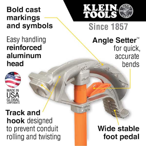 Klein Tools 3/4 in. Aluminum Conduit Bender 51607 - The Home Depot