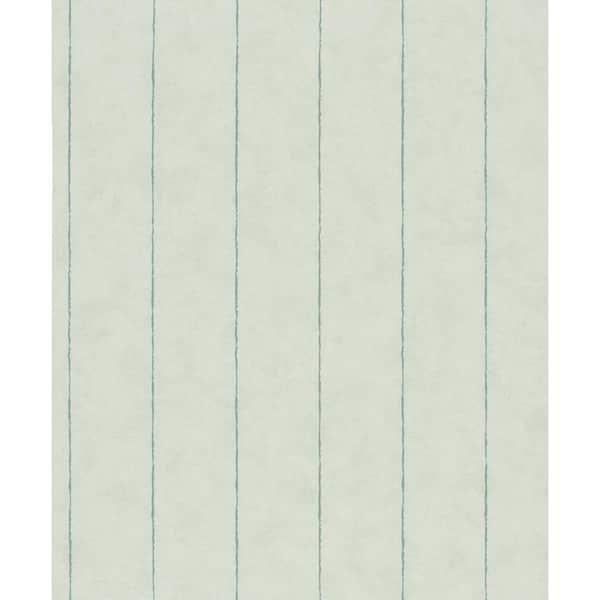 Unbranded Flora Collection Green Pinstripes Matte Finish Non-Pasted Vinyl on Non-Woven Wallpaper Sample
