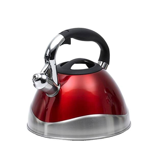 Creative Home Crescendo 12.4-Cup Stovetop Tea Kettle in Cranberry