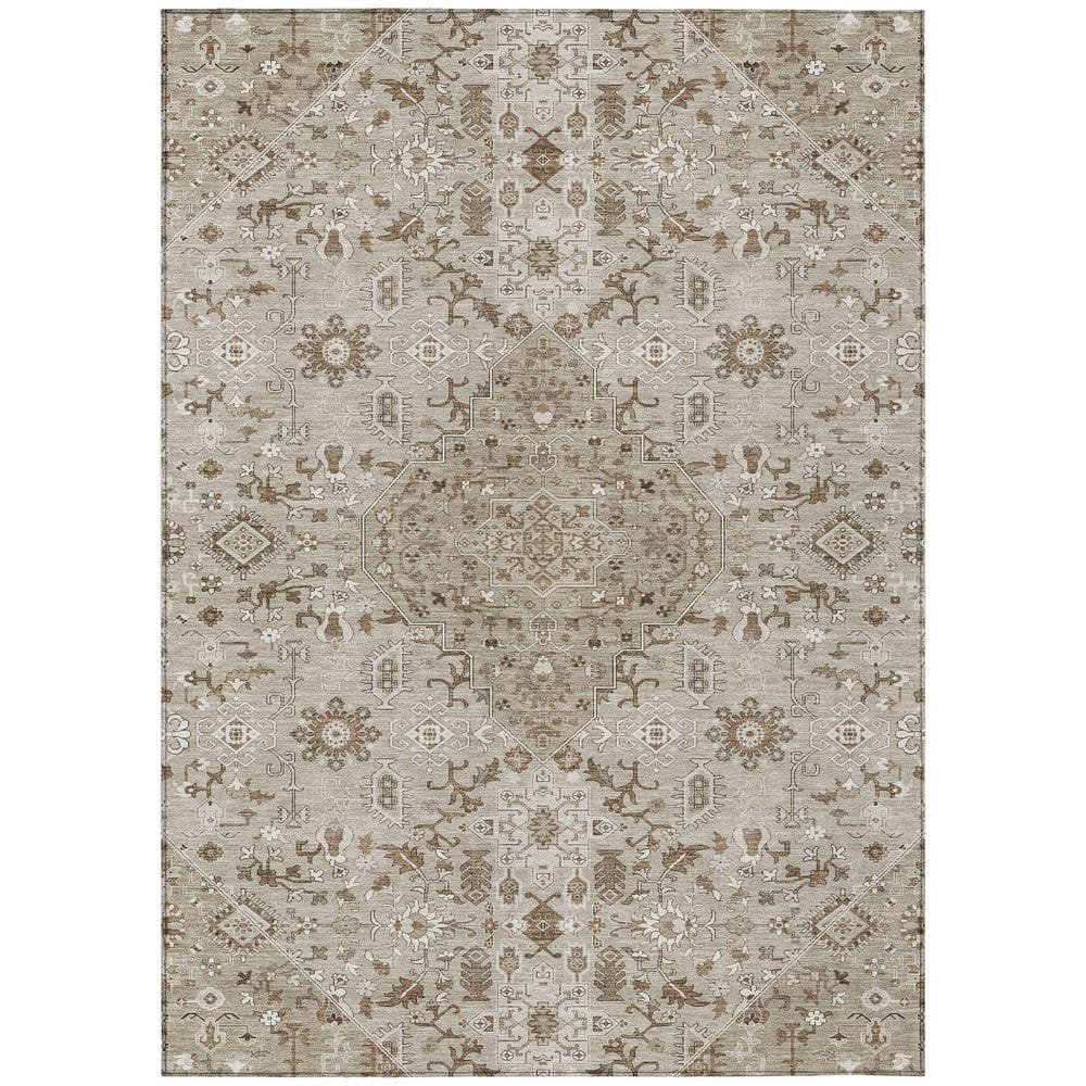 Chantille Machine Washable Indoor/Outdoor Abstract ACN2714 Beige 5 ft. x 7 ft. 6 in. Area Rug price history on PriceWatchPro
