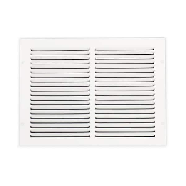 Everbilt 14 in. x 10 in. Steel Return Air Grille in White