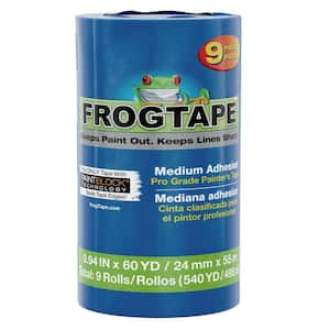 Pro Grade 0.94 in. x 60 yds. Blue Painter's Tape with PaintBlock (9-Pack)