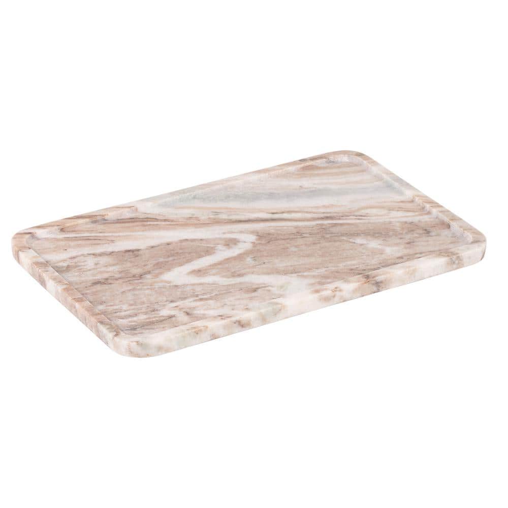 Clover Beige and White Marble Decorative Tray