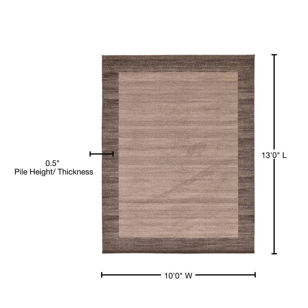 Angelica Light Brown 10'x13' Tufted Synthetic Kids Area Rug