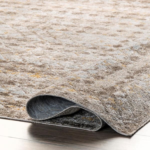 Moon Tears Emmy Washable Geometric Beige Rug