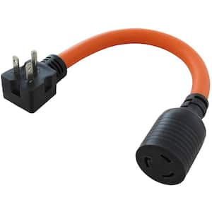 1 ft. NEMA 5-20P 20 Amp 125-Volt Plug to Single Outlet Locking 20 Amp L5-20R Female Connector