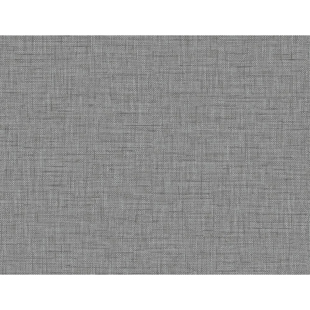 CASA MIA Linen Texture BlackandGrey Vinyl Non-Pasted Strippable ...