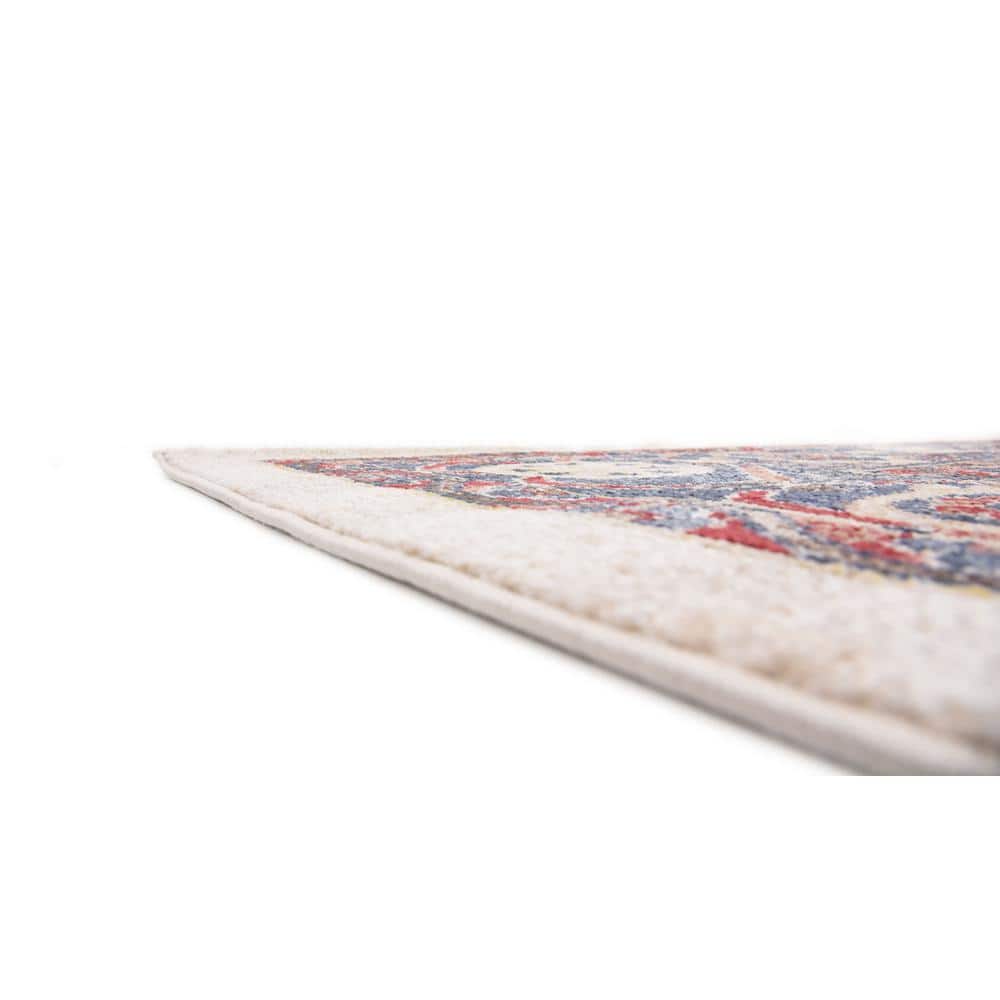 Handmade Ivory Abstract 8' x 10' Easy Care Synthetic Rug