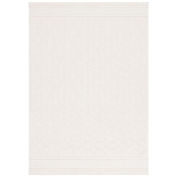 Paros 4 ft. x 6 ft. Ivory Micro Geometric Area Rug