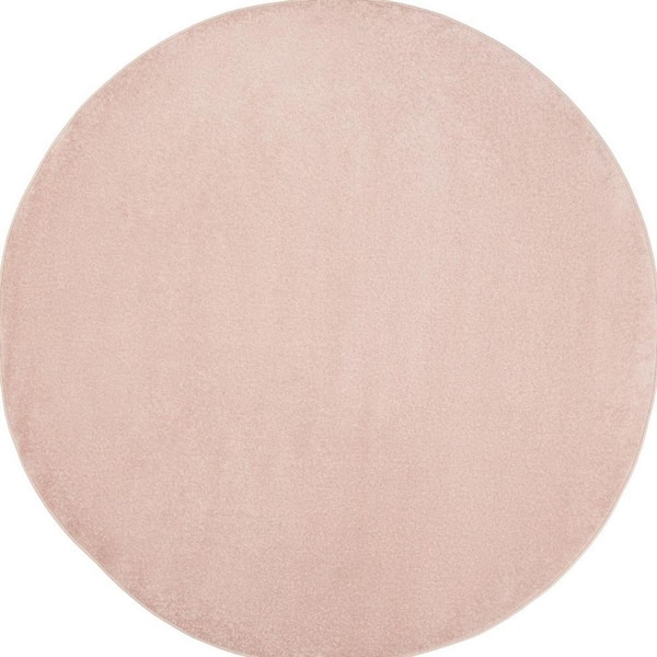 Pink 8 ft. x 8 ft. Woven Polypropylene  Indoor/Outdoor Area Rug