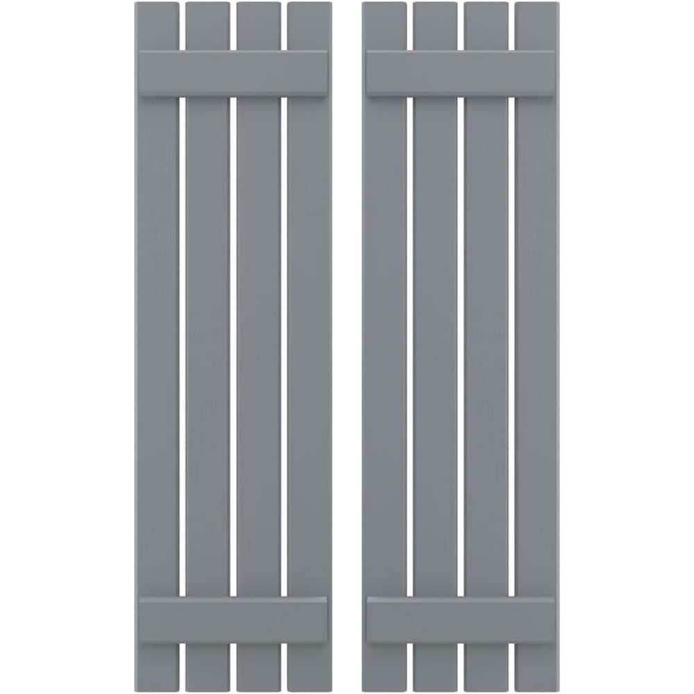 15-1/2 in. W x 42 in. H Americraft 4-Board Exterior Real Wood Spaced Board and Batten Shutters in Ocean Swell price history on PriceWatchPro