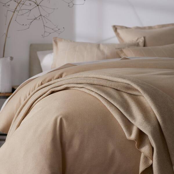 100% Cotton Latte Flannelette Duvet Cover Quilt Bedding Bed Set Brushed Cotton 