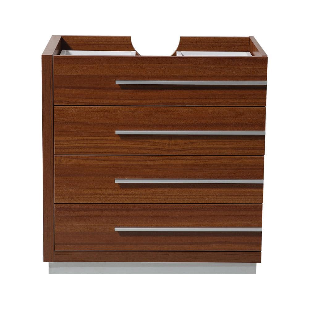 Teak 30" Modern Engineered Wood Bathroom Vanity Base
