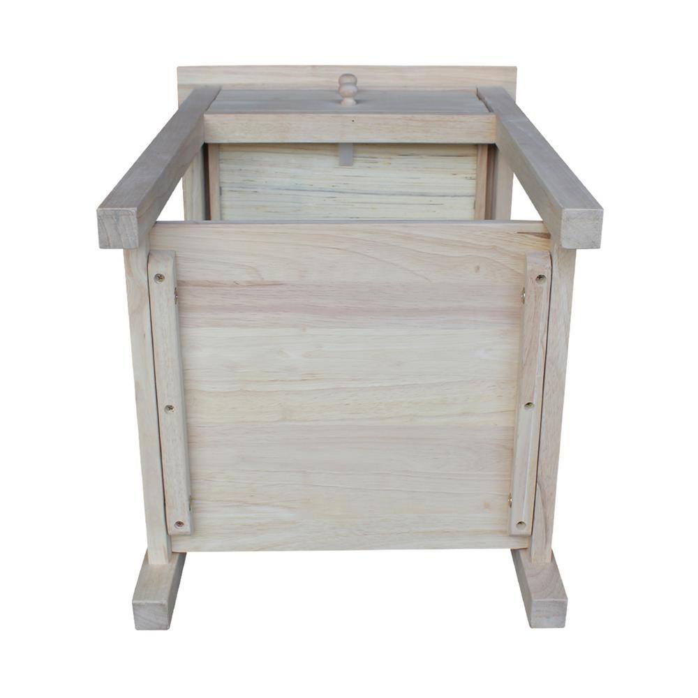 Unfinished Lamp Table with 2-Drawer - thumbnail 5