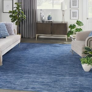 Essentials 12 ft. x 15 ft. Navy Blue Solid Contemporary Area Rug