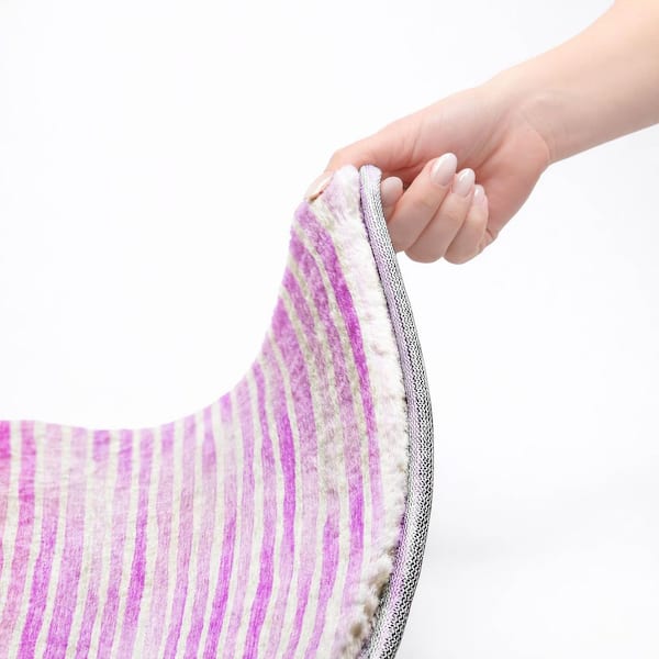 Dream Shag Premium Machine Washable Abstract ADS187 Pink 9 ft. x 12 ft. Area Rug