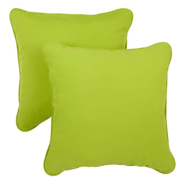 Sunbrella Canvas Macaw Outdoor Corded Throw Pillows (2-Pack)