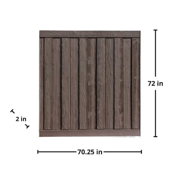 SimTek Ashland 6 ft. x 6 ft. Dark/Walnut Brown Composite Privacy