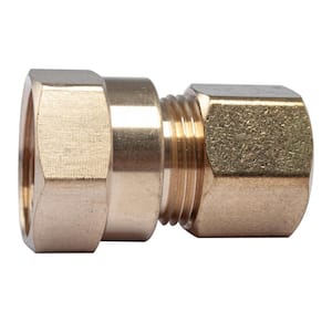 1/2 in. O.D. Comp x 1/2 in. FIP Brass Compression Adapter Fitting (5-Pack)