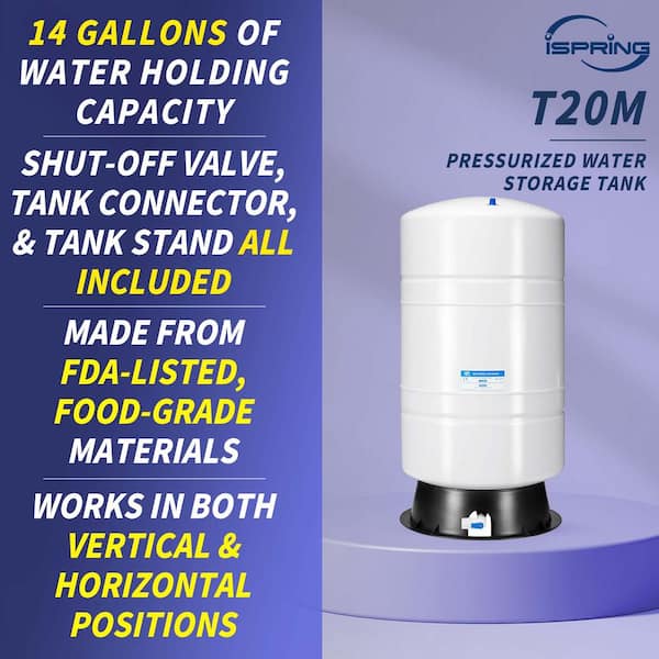 20 Gal. Metal Reverse Osmosis Water Storage Tank