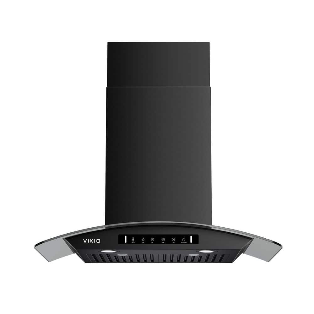 VIKIO 30 in. 900 CFM Ducted Wall Mount Range Hood in Black