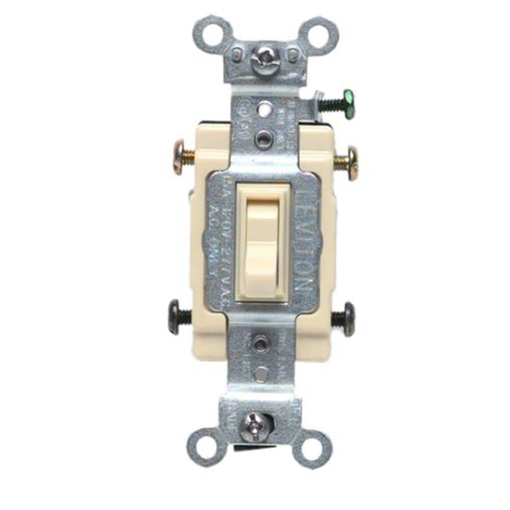 UPC 078477980927 product image for 15 Amp Single-Pole Toggle Framed 4-Way AC Switch, Ivory 54504-2IS | upcitemdb.com