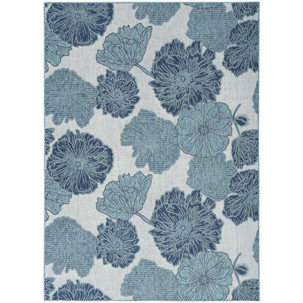 Garden Oasis Blue 5 ft. x 7 ft. Nature-inspired Contemporary Area Rug price history on PriceWatchPro