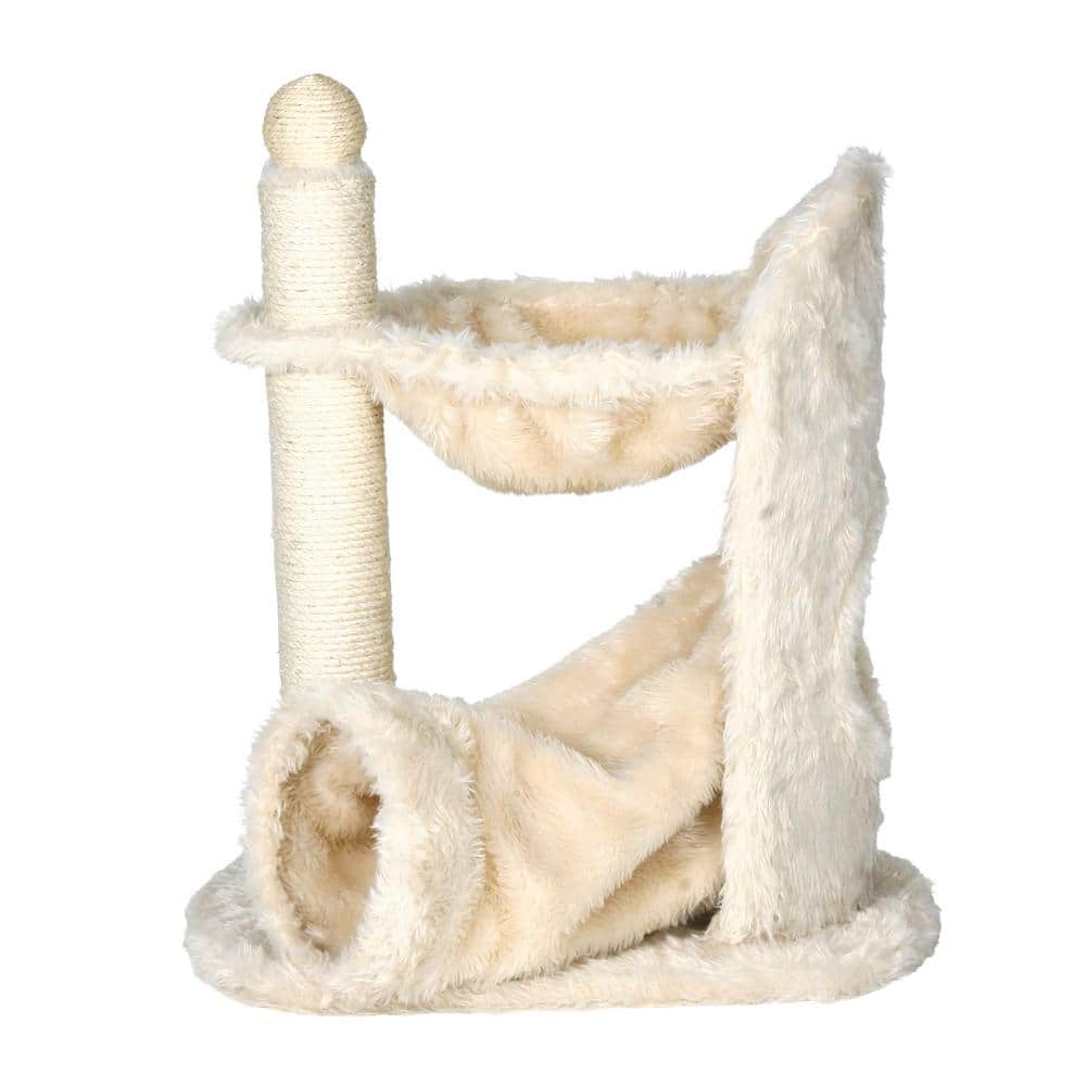 EAN 4011905445519 product image for Baza Gandia Cat Tree with Tunnel and Hammock, Cream | upcitemdb.com