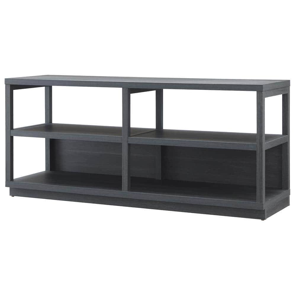 Thalia Charcoal Gray Open Plan 55" MDF TV Stand