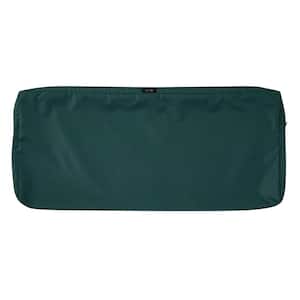 Ravenna 42 in. W x 18 in. D x 3 in. H Patio Bench/Settee Cushion Slip Cover in Mallard Green