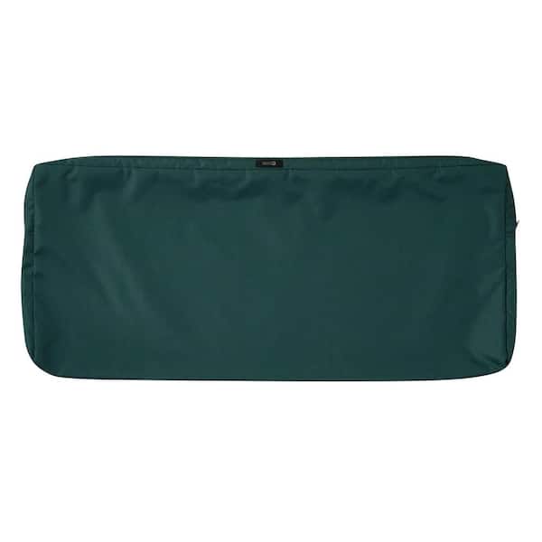 Classic Accessories Ravenna 42 in. W x 18 in. D x 3 in. H Patio Bench/Settee Cushion Slip Cover in Mallard Green