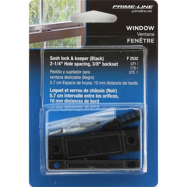 Prime-Line Diecast Black Finish, Window Sash Lock F 2532 - The