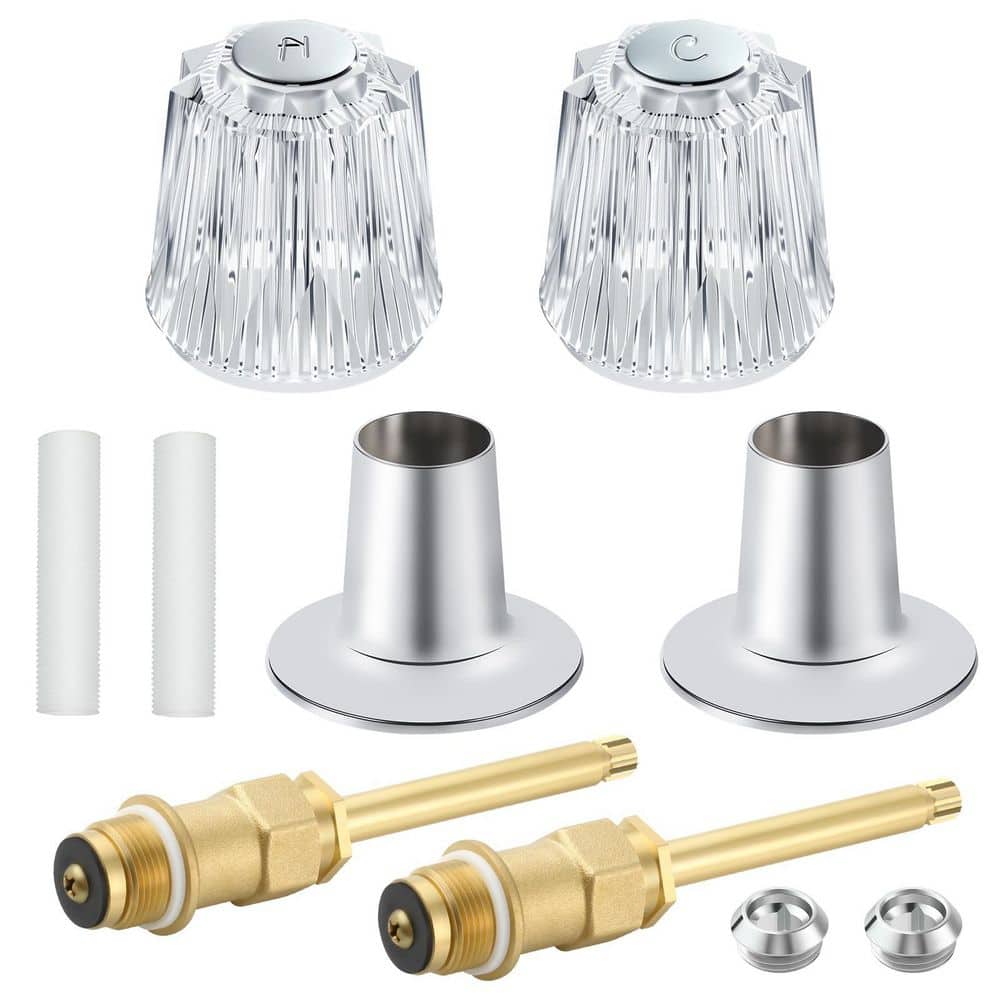 Bathtub Shower Knob 2 Piece Replacement Kit for Verve, with Shower Handle and Shower Stems, Seats Parts, Flanges price history on PriceWatchPro