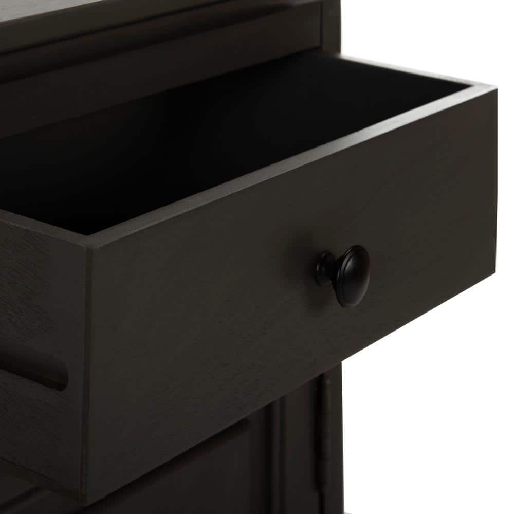Transitional Grey Pine Freestanding Office Storage Cabinet
