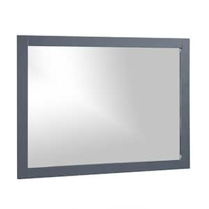 Galsaky 46 in. W x 32 in. H Rectangular Framed Surface-Mount Bathroom Vanity Mirror in Charcoal Gray