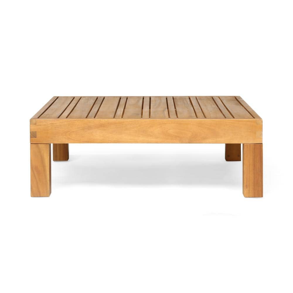 Acacia Wood Square Outdoor Coffee Table Brown 29.50 in × 29.50 in × 10.25 in Teak price history on PriceWatchPro