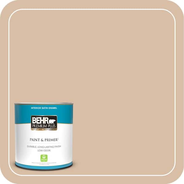 1 qt. #PPH-15 Nut Flavor Satin Enamel Low Odor Interior Paint & Primer